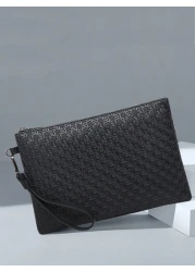 1pc Fashion Men s Clutch Wristlet Envelope Handbag PU Anti Scratch Wear Resistant Material Suitable For Going Out Party Commuting Multiple Pockets Business Style Office Travel Commuter Style Simple Ca