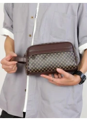 PU Leather Clutch Wallet Business Wrist Bag Anti Theft Clutch Bag Phone Bag Handbag Travel Toiletry Bag Shaving Storage Pouch Christmas Gifts Fall Scream Bag Wallet Hand Bag Men Thanksgiving Winter Pu