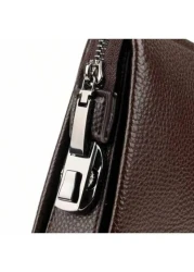 Leather Men s Clutch Wallet Men s Business Password Lock Wallet Anti Theft Clutch Wallet With Phone Holder Travel Bag Coffee Color Durable