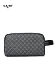 saroxi Men s Large Capacity Clutch Wallet Handheld Wrist Bag Casual Fashion Clutch Bag For Travel Work Commute Scratch Resistant Lightweight Black Color Suitable Gift For Husband Boyfriend Men Luxury