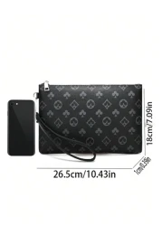 حقيبة طقم محمولة بطبعة PU للرجال، حقيبة تعليق باليد