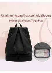 1pc Boys And Girls School Backpack Waterproof Large Capacity Sports Backpack With Shoe Compartment Fashion Solid Color Casual Backpack Suitable For Outdoor Outing Travel Hiking Stadium Sports Universi