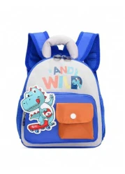 Kids New Cute Cartoon Pattern Print Color Block Nylon Backpack Versatile Large Capacity Zipper Closure Outdoor Travel Vacation Backpacks Lightweight Casual Multi Pocket Campus Bookbag For Kindergarten