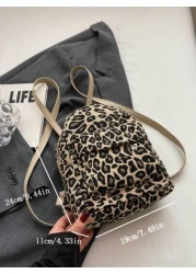 قطعة واحدة حقيبة ظهر صغيرة فاخرة بطبعة نمر ملائمة للخريف والشتاء، تصلح للسفر والاستخدام اليومي