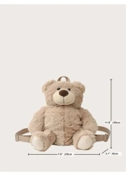 Fashionable And Cute Plush Bear Funny Backpack Cute Cartoon Backpack Plush Zipper Backpack The Best Backpack For Going Out And Taking Photos