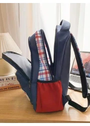 حقيبة ظهر سانريو هالو كيتي نمط اسكتلندي كبيرة السعة خفيفة الوزن للطالبات الجامعيات، تصميم مختص، مثالية للفصو