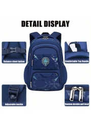 1 Piece Kids Backpack School Boy Backpack Handsome Student School Bag Large Capacity Multi Pocket Waterproof Backpack School Supplies Suitable For 6 14 Years Old Teenager Students School And Travel
