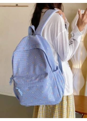 1pc Back To School Backpack Stylish Casual Backpack Fresh And Sweet Large Capacity Backpack Suitable For Daily School Very Suitable For Campus Class Photo Taking Birthday Gifts Suitable For Daily Shop