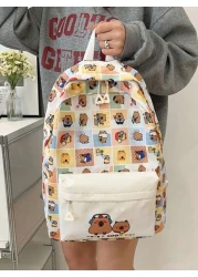 New Large Capacity Campus Style Double Backpack For Girl Capibara Dolphin Student Backpack Suitable For Junior High School Senior High School And University Students Bag