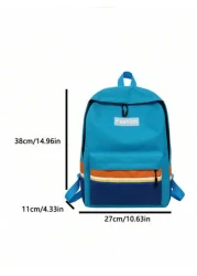 حقيبة ظهر بسحاب نايلون ذات تصميم عصري بلون متباين ذات سعة كافية، مناسبة لجميع المناسبات، خفيفة الوزن للسفر، م