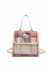 Sanrio 1pc Sanrio Cute Cartoon Anime KT Cat Bag Large Capacity Outdoor Storage Three Way Handbag Shoulder Bag Girls Bag Children s Bag Children s Backpack Suitable For Summer Travel Christmas Thanksgi