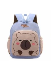 1pc Zipper Closure Fashion Cartoon Cute Capybara Backpack Suitable For Any Occasion Travel Backpack Comfortable And Adjustable Shoulder Straps Meet Basic Storage Needs Suitable For Outdoor Play Commut