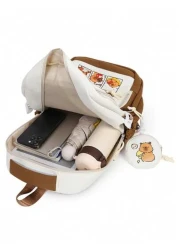 Capybara Backpack For Elementary School Boys Girls Lightweight Large Capacity Backpack For Middle High School Students