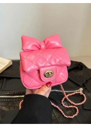 حقيبة كتف رسول مربعة صغيرة جميلة بتصميم رائج جديد بسلسلة ماسية مقرصنة،حقيبة كتف جذابة بقيمة عالية بلون طازج،