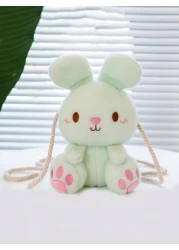 حقيبة كتف/حقيبة جسم ناعمة على شكل أرنب، حقيبة سفر