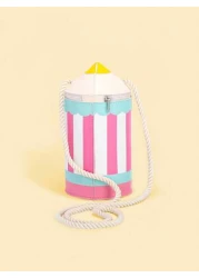 قطعة واحدة حقيبة كتف وحقيبة جسم بشكل قلم رصاص كرتوني إبداعي للأطفال البنات