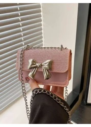 1 قطعة حقيبة كتف عصرية من البولي يوريثان بطراز غربي بسيط وأنيق ذات مربع صغير للذهاب والإياب، باللمسة الكورية ا