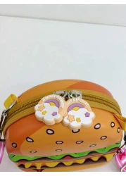 2025 New Summer Personalized Creative Quirky Cute Hamburger Bag Crossbody Bag Niche Unique Super Good Looking Small Bag