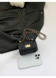1PC New Mini Square Bag Girl Handbag Diamond Pattern Stitching Shoulder Bag Woven Chain Bag Flip Small Bag Cute Diagonal Cross Body Bag Accessories Bag