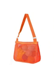 1pc Mesh Beach Bag Kids Shell Storage Bag Beach Shell Bag For Boys And Girls Swimming Accessories Suitable For 3 12 Years Old Children The Bag Runs Small Suitable For 2 12 Years Old Kids