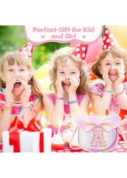 Toddler Purse Little Girl Purses For S 1 2 3 4 5 6 7 8 Year Old Birthday Gifts Cute Bow Purses Crossbody Shoulder Bag Personalized Initial Glitter Letter Coin Purse Christmas Gifts
