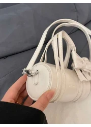 Fashion Bow Mini Handbag Solid Color Cute Small Crossbody Bag Lipstick Pouch