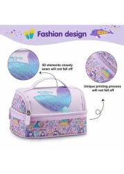 Super Powerful Girls Essentials 1pc Cartoon Animal Design Lunch Bag Girl Insulated Bento Box Double Layer Compartment Handbag Can Hold Hot Cold Food Inner Layer Keeps Warm Fresh Cool Large Capacity Od