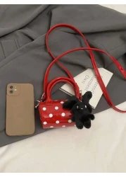 قطعة واحدة حقيبة يد أسطوانية على الطراز الكوري متنوعة متعددة الاستخدامات، خبز نمط نقاط مميزة حقيبة وسادة سعة