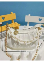 Children s Cloud Shaped Ruched Bag Girls Crossbody Bag For Festival Gift Fashionable Princess Shoulder Bag For Little Girls Coin Purse