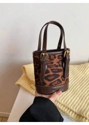 Mini Dual Strap Bucket Bag Crossbody Bag Handbag Mini Makeup Bucket Storage Bag Super Mini Bag Mainly Used For Hanging Decorations Relatively Small Capacity