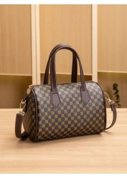 1 حقيبة كتف جديدة بطراز كلاسيكي رجعي للبنات، حقيبة متنوعة الاستخدامات مناسبة للتنقل اليومي