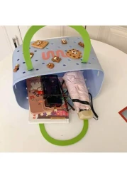 قطعة واحدة حقيبة تسوق شبكية من السيليكون بتصميم جديد وأنيق، سلة تسوق كاجوال