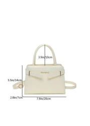 1 حقيبة يد، سحاب من البولي يوريثان بلون أحادي بسيط عصري للفتيات، سعة كافية ومتنوعة، يمكن وضع الهاتف المحمول وا