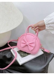 حقيبة يد مع سحاب من البولي يوريثان بشكل فراشة وألوان حلوة أميرية على الطراز الكوري والفرنسي، تصميم فريد ومميز