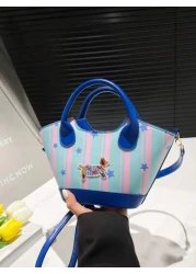 1pc Handbag Pu Open Design New Summer Style Cute Style Can Be Carried Cross Body Sufficient Capacity Versatile Comfortable Touch Highlight Personalized Can Hold Sun Umbrellas Wallets And Other Daily N