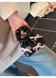 New Fashion Cloud Bag Mini Princess Bow Handbag Totes Crossbody Accessory Pouch Bow Decor Evening Bag