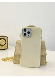 1 Pc New Style Girl s Fashionable Sequin Knotted Handbag Pu Material Magnetic Buckle Light And Fashionable Simple Business Style A Must Have For Daily Shopping And Commuting