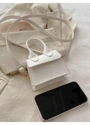 قطعة واحدة من حقيبة يد فتاة عصرية من نموذج جديد، ذات لون أحادي مصنوعة من مادة البولي يوريثان، تصميم مغناطيسي ل