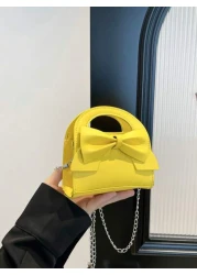 قطعة واحدة حقيبة كتف بشكل ربطة قماشية عصرية شعبية، حقيبة بخيوط متقاطعة جميلة، تزيين بشكل ربطة قماشية جذابة، م