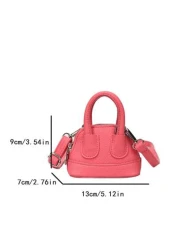 1pc Litchi Pattern Small Shell Children s Candy Color Mini Crossbody Lipstick Bag Crossbody Coin Purse Comfortable Fabric Light And Compact The Internal Space Is Very Open Suitable For Daily Use