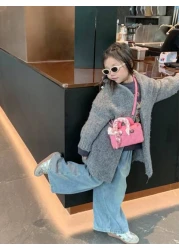 حقيبة يد صغيرة جديدة مع وشاح مطرز، حامل أحمر شفاه، حقيبة كروس عصرية