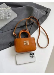 حقيبة يد جلدية بسحاب موضه وبسيطة لفتاة، حقيبة عبر الجسم للأم والطفل على شكل أحمر شفاه، طراز كوري متنوع ، تصميم