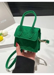 1 Piece Of Magnet Closure Fashionable Diamond Grid Mini Candy Color Handbag Niche Design Highly Attractive Versatile Adjustable Shoulder Strap Shoulder Messenger Bag Suitable For Teenagers To Travel S