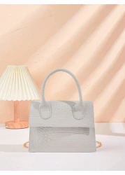 حقيبة يد للبنات بنمط التمساح وحزام سلسلة للكتف ،مثالية للاستخدام اليومي و الحفلات وهدايا عيد الأم