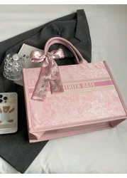 حقيبة كبيرة بمقبض علوي وسعة كبيرة بطباعة الحروف والأسلوب العارض غير الرسمي، حقيبة للرضاعة، حقيبة أسبوعية، حق