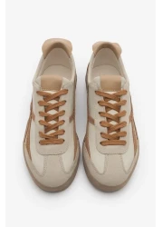 Marjin حذاء رياضي نسائي - حذاء رياضي برباط Alvena Camel