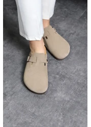 Land of Cork Unisex Suede Snap Closed Slippers - Anatomical Natural Cork Sole, Comfort