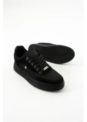 L.A Polo أحذية رياضية رجالية سوداء قابلة للتنفس