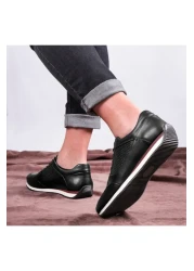 Ducavelli أحذية يومية رجالية من الجلد الطبيعي المبهرج، أحذية كاجوال، أحذية جلدية 100%، 4 مواسم