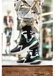 Dark Seer حذاء رياضي للجنسين باللون الأسود والأبيض والأخضر